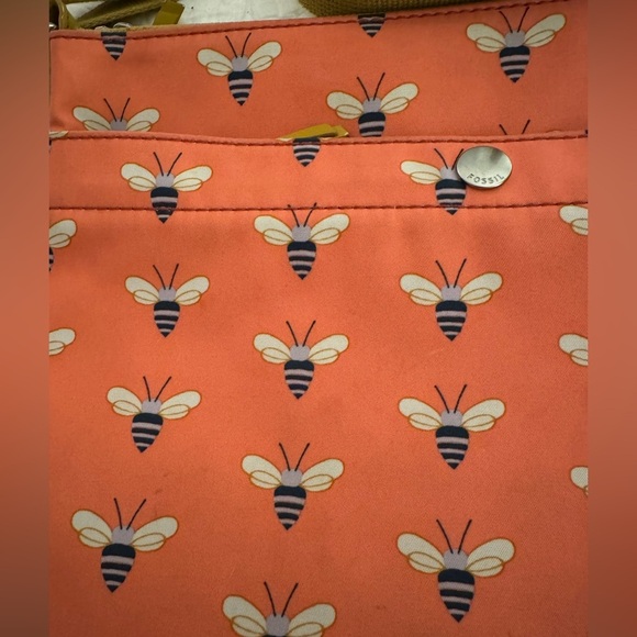 FOSSIL Bumble Bee Crossbody Messenger Shoulder Bag - Picture 2 of 10